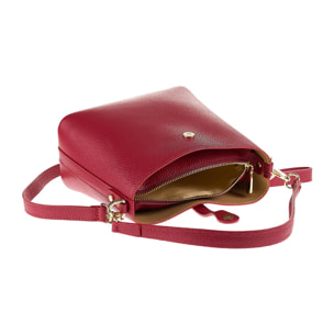 Borsa a spalla da donna Made in Italy - Modello Valeria Elite - 100% pelle - 22.0 x 19.5 x 10.5 cm