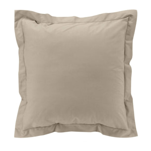 Taie d'oreiller volant plat 100% percale de coton ORIGINE - Sable