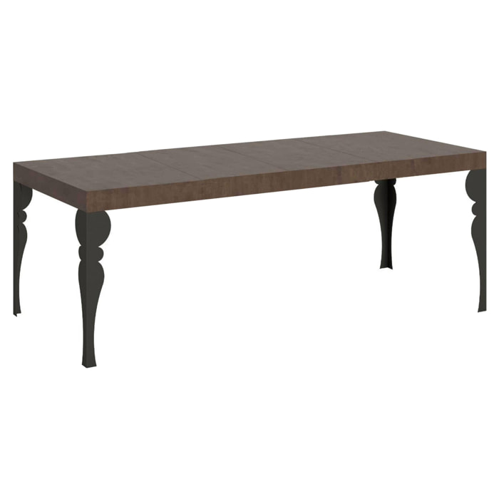 Mesa extensible 90x180/284 cm Paxon Premium Nogal estructura Antracita