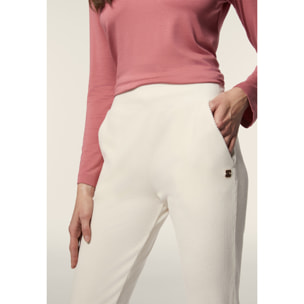 Pantalone donna regular fit in velluto mille righe