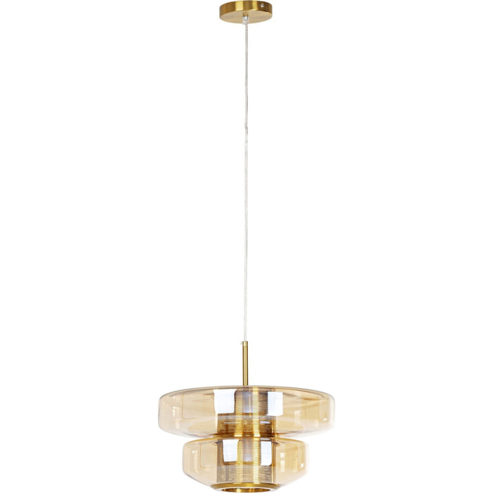 Suspension Arcadia 34cm ambrée Kare Design