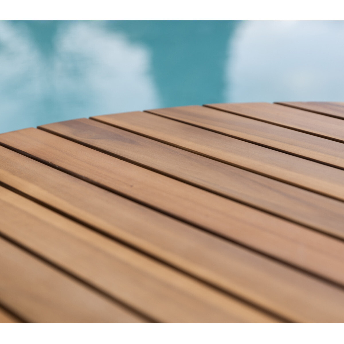 Salon de jardin en acacia - 5 places - DANAO