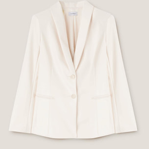 Motivi - Blazer monopetto effetto pelle - Bianco