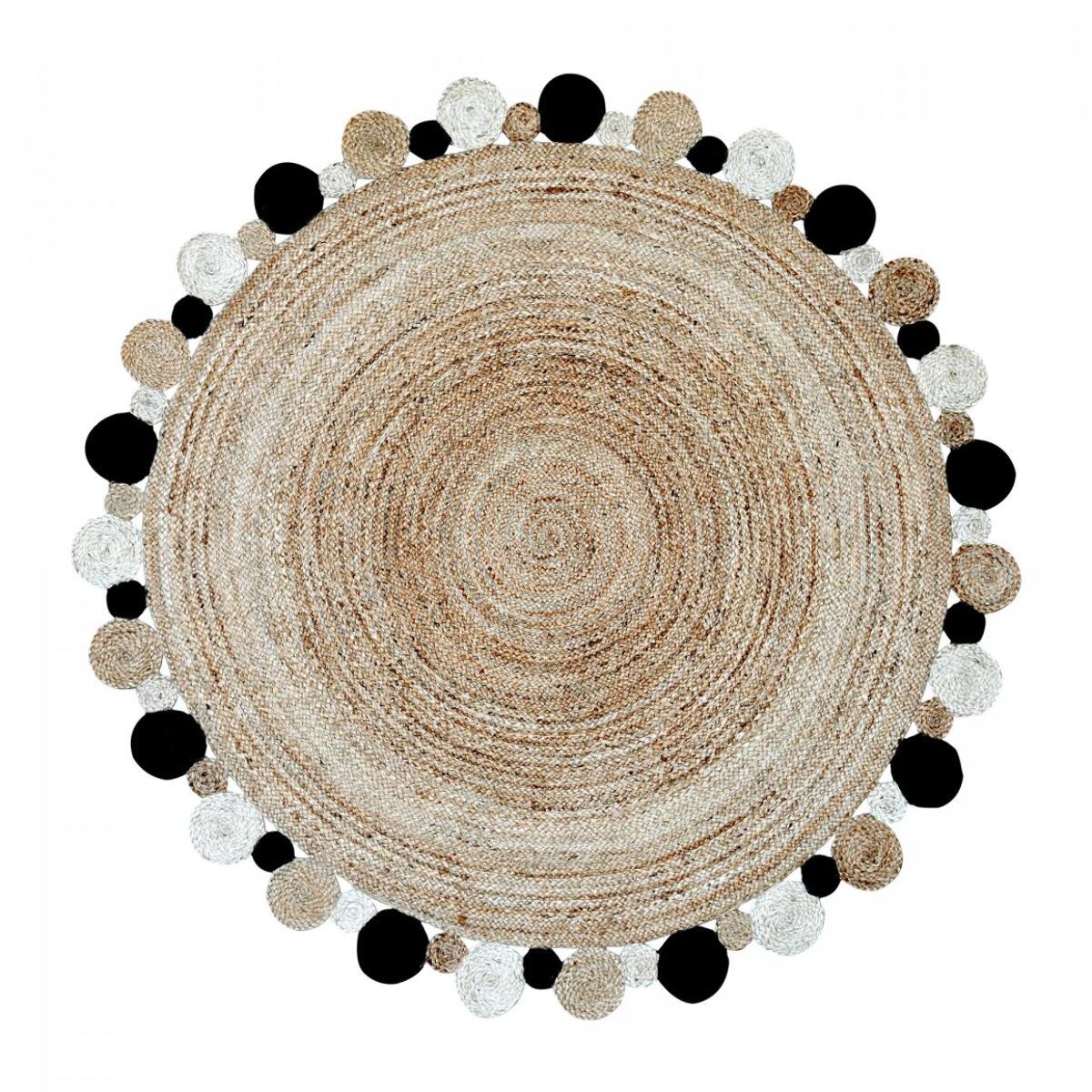 Tapis rond 120x120 rond JT RONDI Beige , tapis jute artisanal