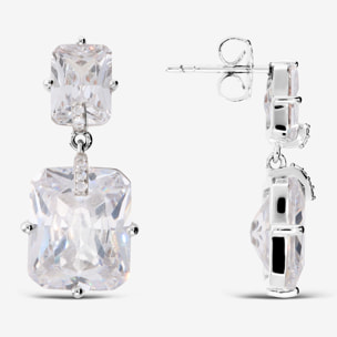 Orecchini Pendenti con Cubic Zirconia Bianche