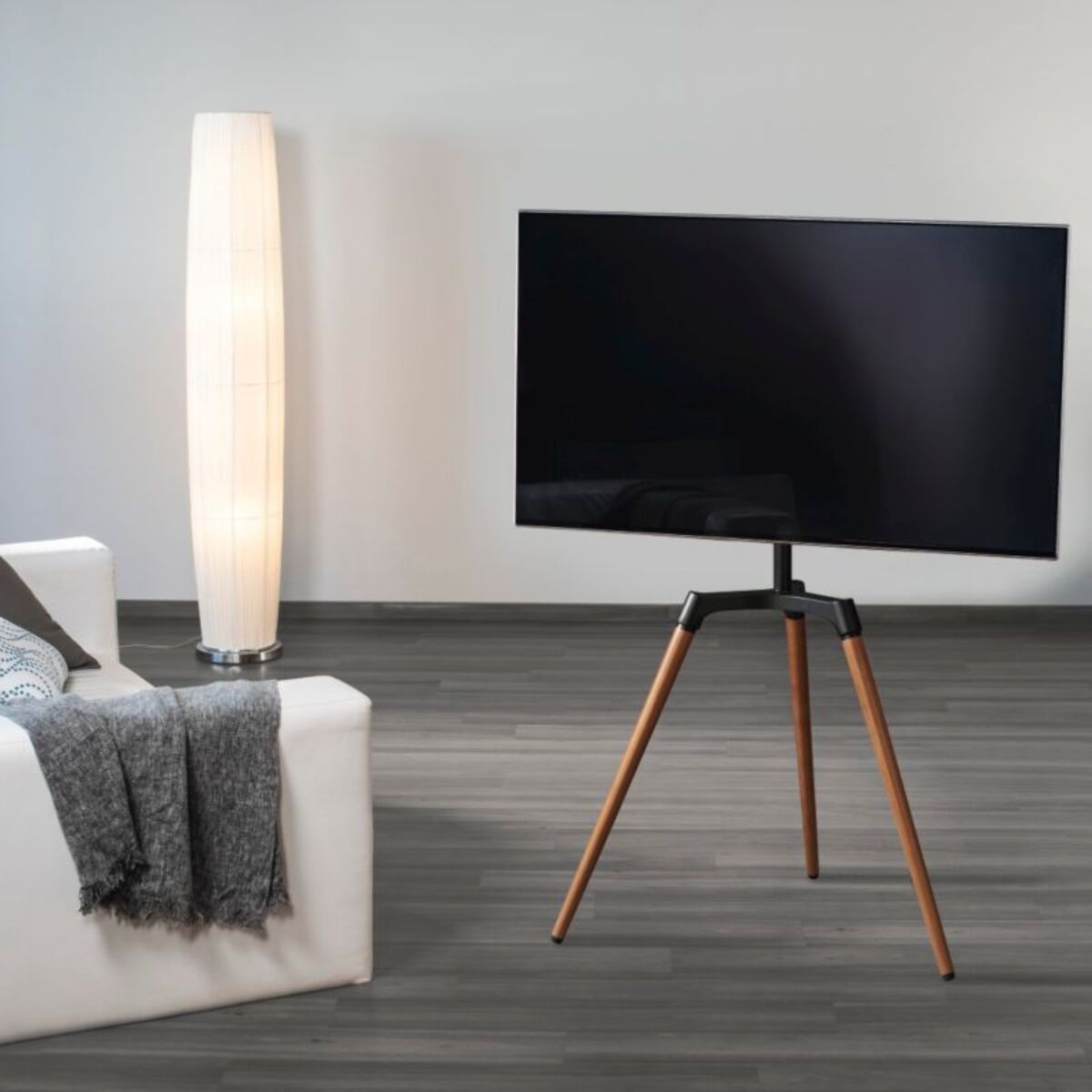 Pied TV HAMA Socle Bois 65''