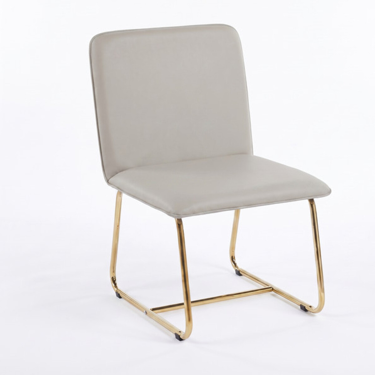 Sedia Imbottita in Similpelle con Gambe Oro, Design Moderno ed Elegante per Sala da Pranzo, Cucina, Soggiorno, Studio e Ufficio