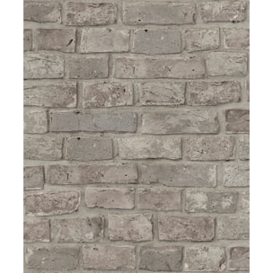 Papel pintado CERAMIKO, Brickwall gris oscuro 53x1000 cm