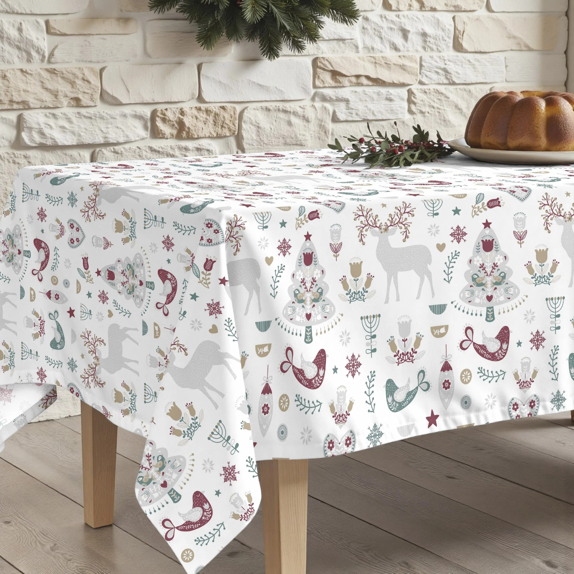 Nappe en résine Anti-tâches Merry Christmas 55