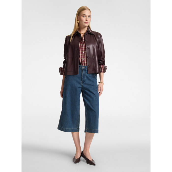 Elena Mirò - Jeans gaucho "Gea" in denim - Blu