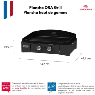 PLANCHA ORA GRILL GAZ 260 NOIRE - LE MARQUIER