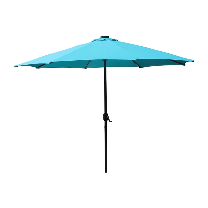 Parasol droit rond led Ø 3 m bleu ITALORA