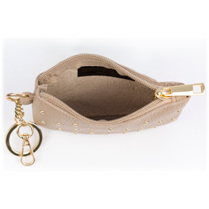 Bellosguardo Monedero Mujer. De piel auténtica acabado Dollaro con detalles metálicos.