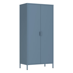 Armadio in metallo 2 ante 80x40x170h cm blu - Pop