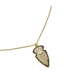 Collar con Circonita Brillante acabado oro 18k