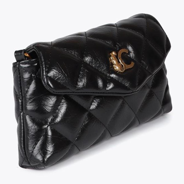 Mini Borsa a Tracolla Trapuntata con Logo LC Leopardo