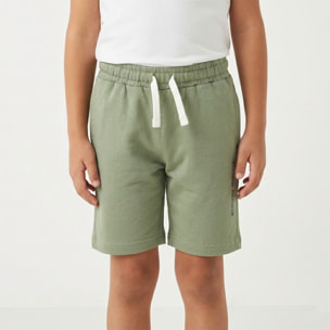 Bermuda felpa con logo stampato french terry