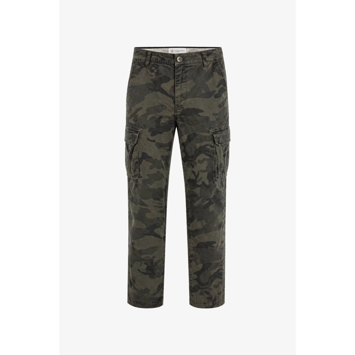 Pantaloni Esercito cargo camouflage verdi uomo