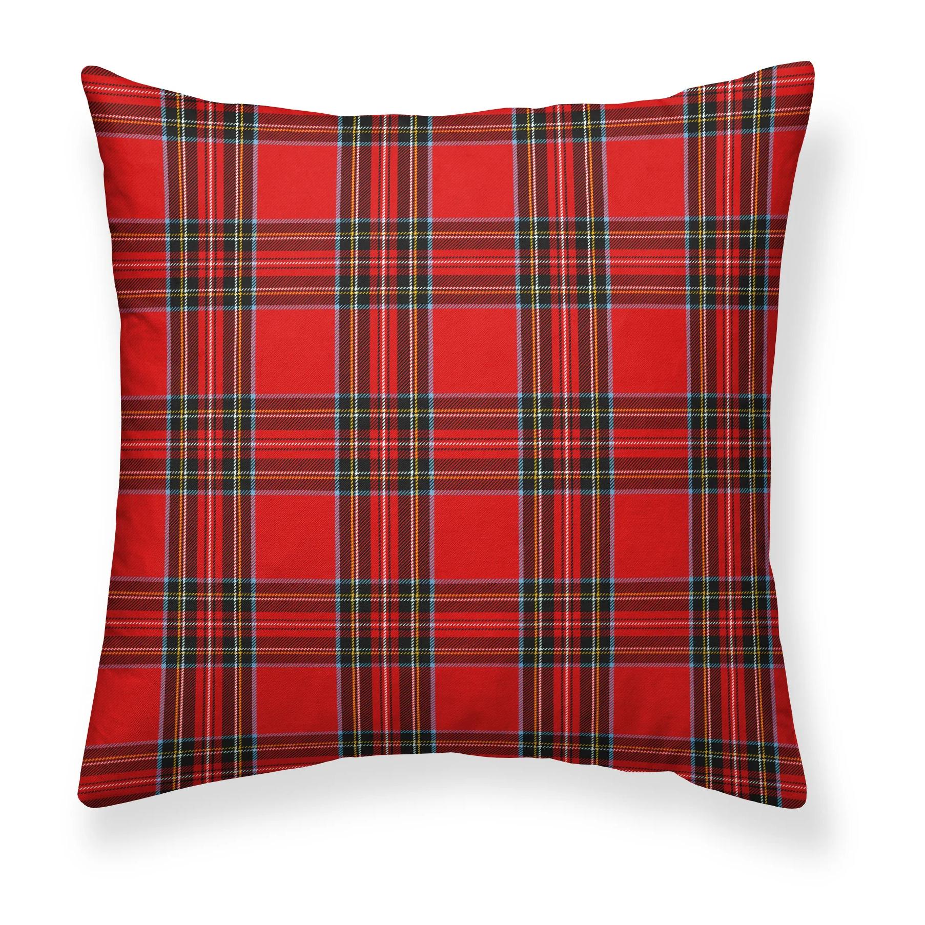 Housse de coussin velours Cuadro Escoces 50x50