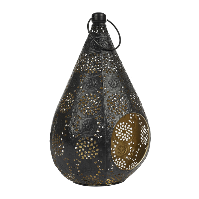 Lanterne En Metal Ajoure Mirage H33cm