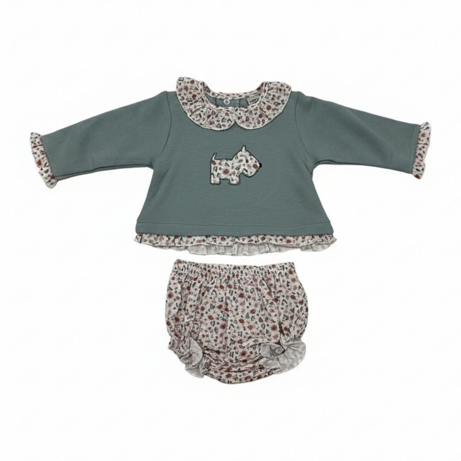 Conjunto Ranita Niña Felpa Floresta