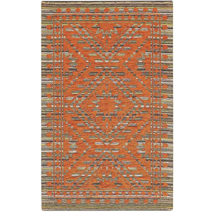 Tappeto Arredo Motivo Tribale Arancio