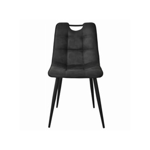 Chaise microfibre effet simili, poignée et pieds noirs - SPOOKY 2