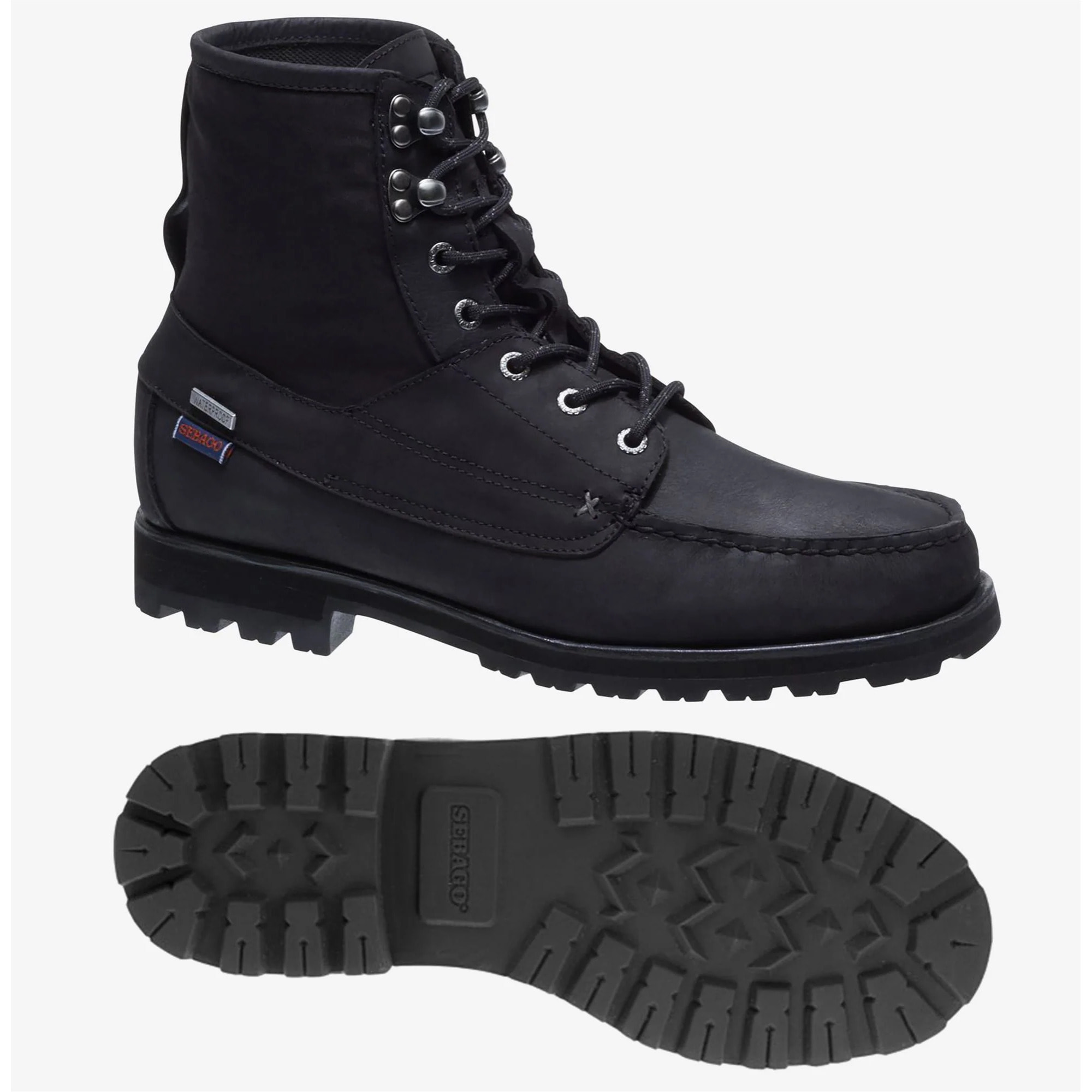 Sebago - Stivali Uomo Nero - VERSHIRE BOOT OIL LEA-CNVS WP