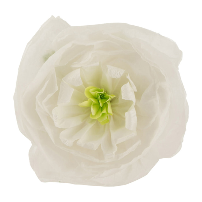 J-Line fleur artificielle - papier - blanc - small
