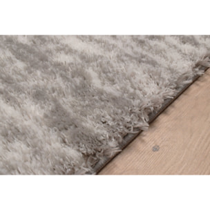 Oslo - tapis shaggy design moderne abstrait gris