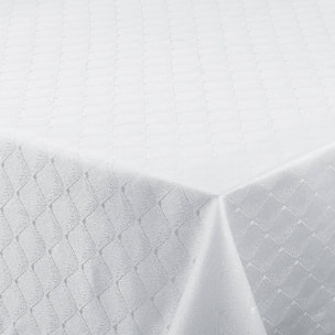 Nappe rectangulaire extérieure esprit bord de mer - Blanc