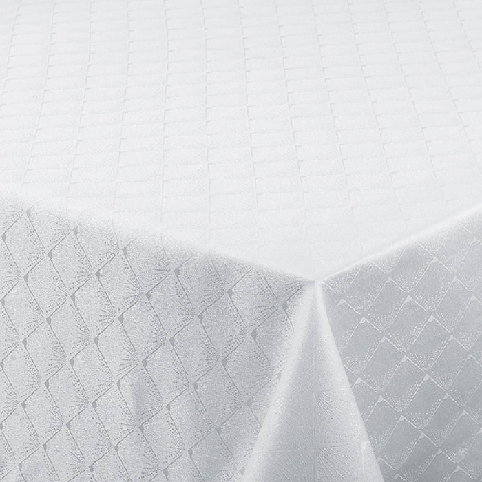 Nappe rectangulaire extérieure esprit bord de mer - Blanc