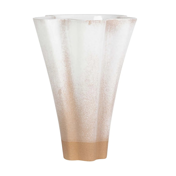 Florero Ceramica Beige 26x26x35 Cm