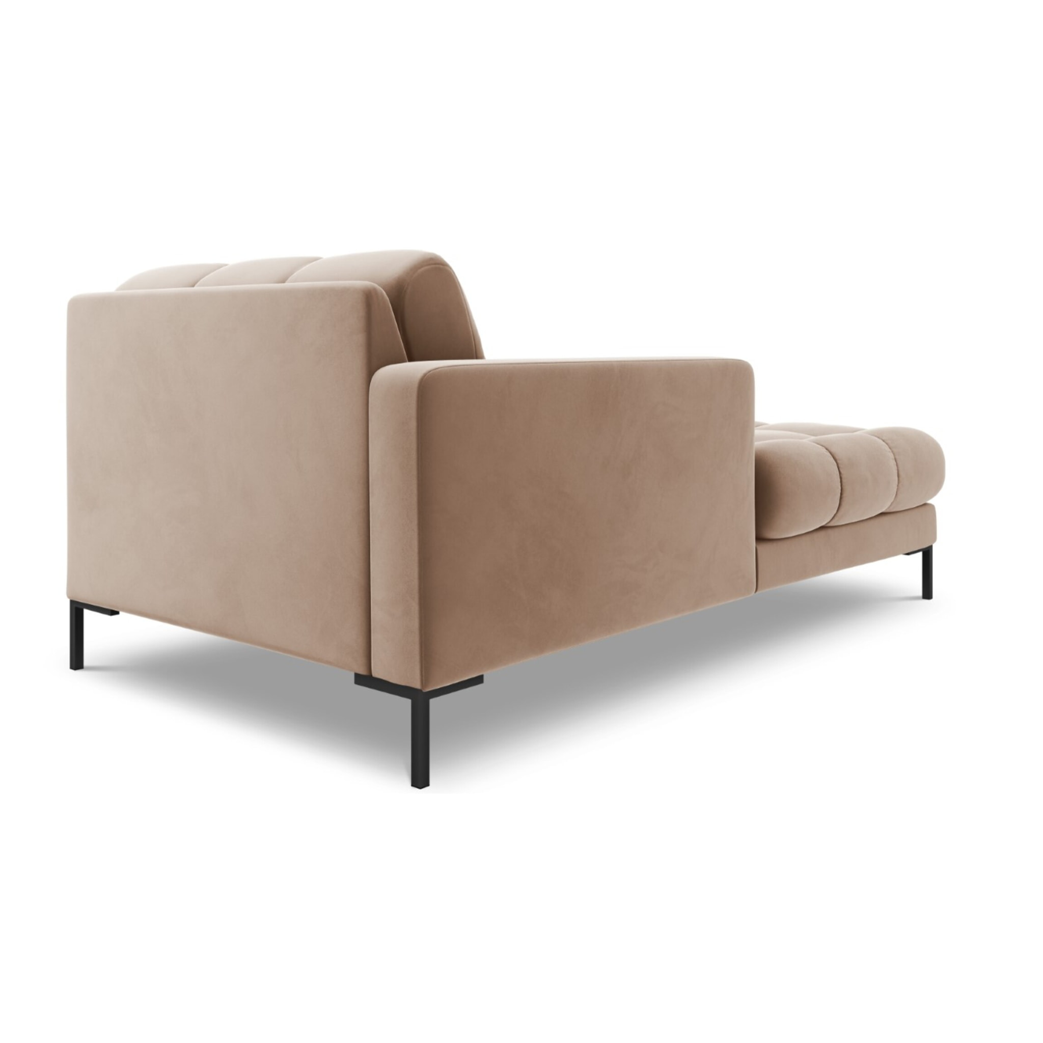 Méridienne gauche "Bali" en velours beige