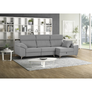 Sofa-Cama Chaise Elegance Gris Izquierda