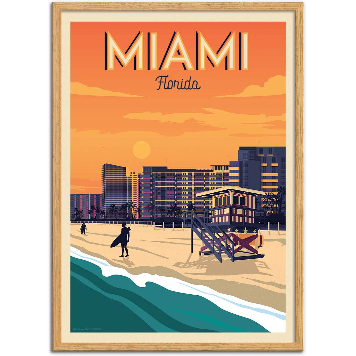 Affiche - Miami - Olahoop Travel Posters
