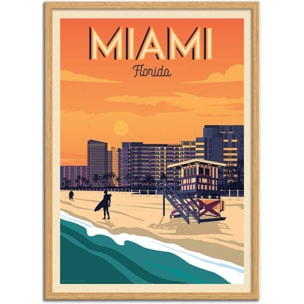 Affiche - Miami - Olahoop Travel Posters