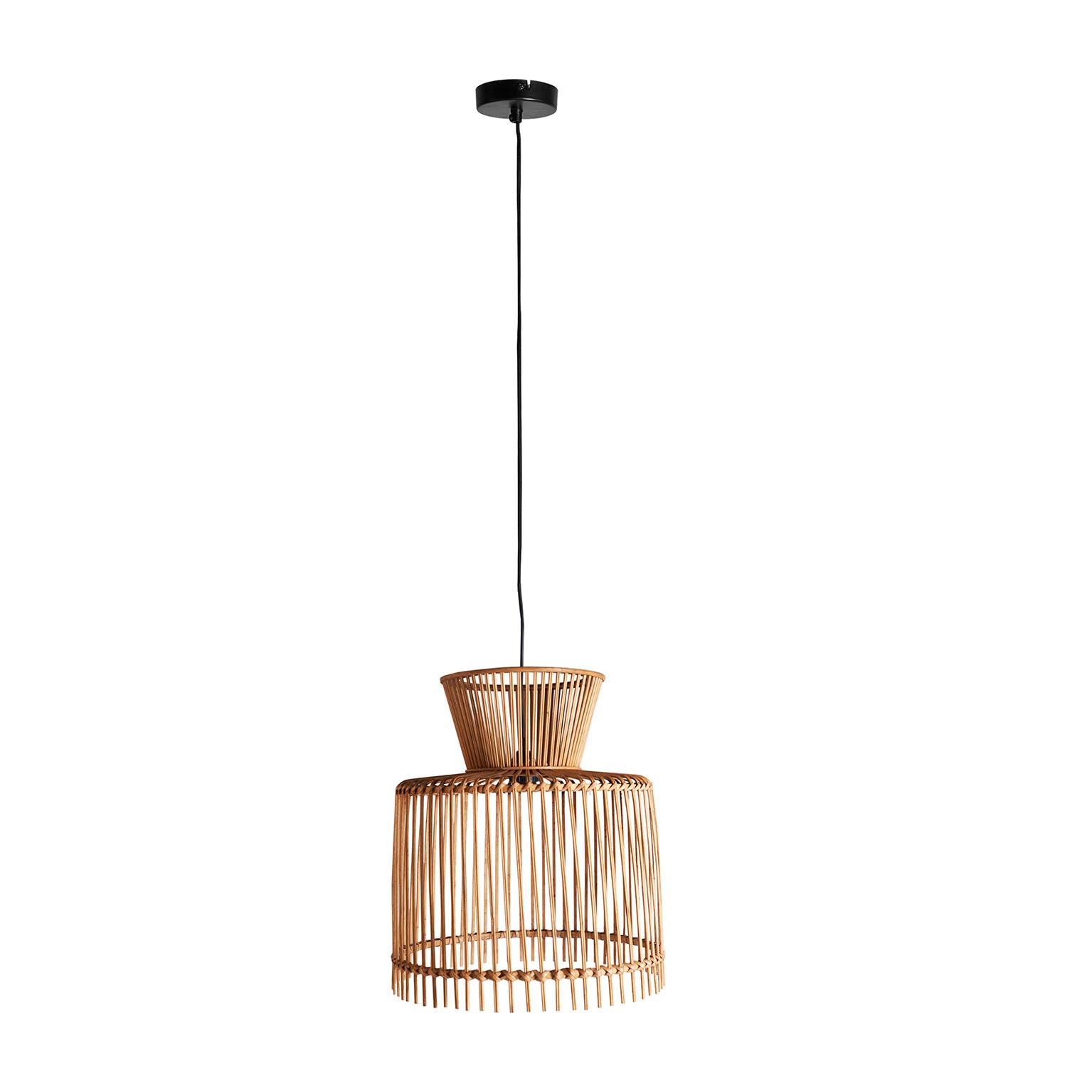 Lámpara de Techo Arteaga, de Bambú, en color Natural, de 46x46x44cm