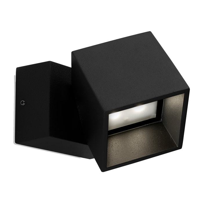 LEDS C4 Aplique Ip65 Cubus Led 11W Blanco Cálido - 3000K On-Off Gris Urbano 701Lm