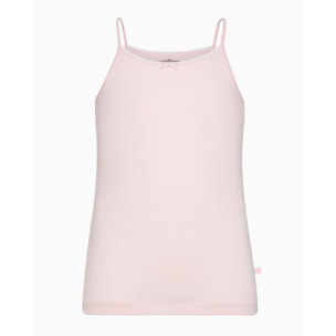 Canotta girocollo a spalla stretta bimba in cotone organico