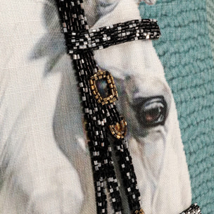 Coussin tête de cheval blanc Kare Design