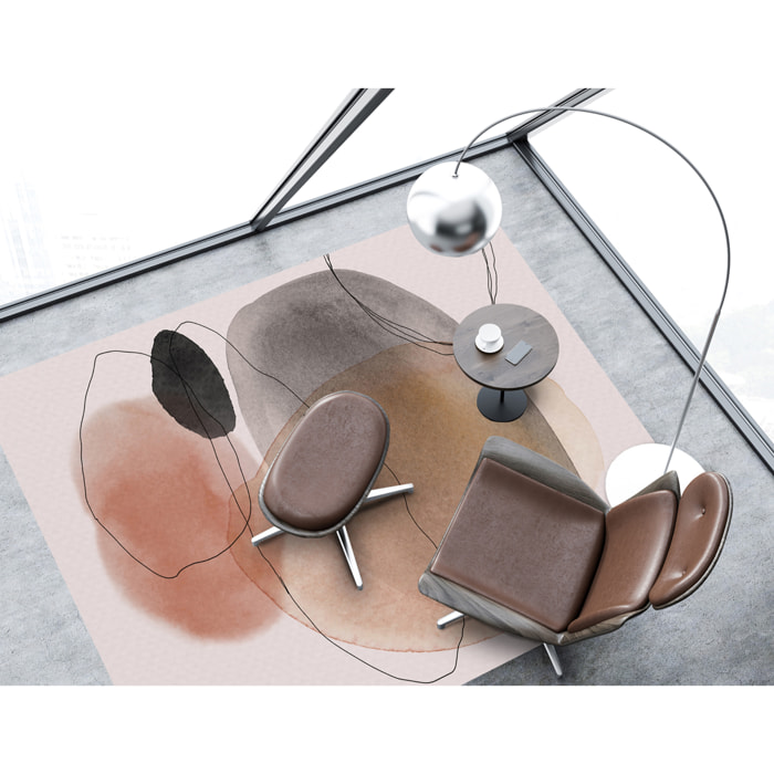 Alfombra de vinilo CERAMIKO, Zenya, diseño moderno 133x200 cm