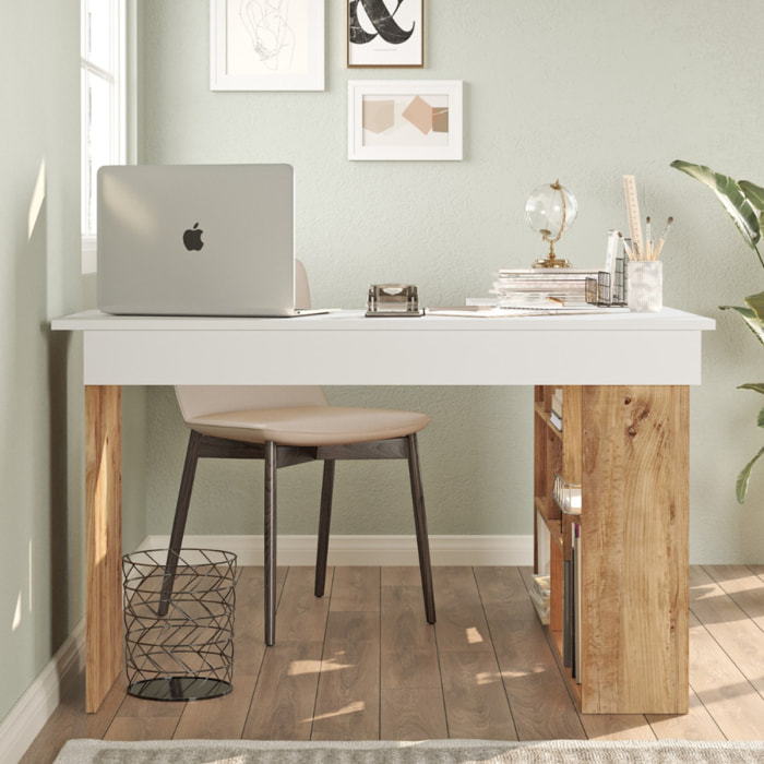 Bureau d'angle design avec étagères OITA