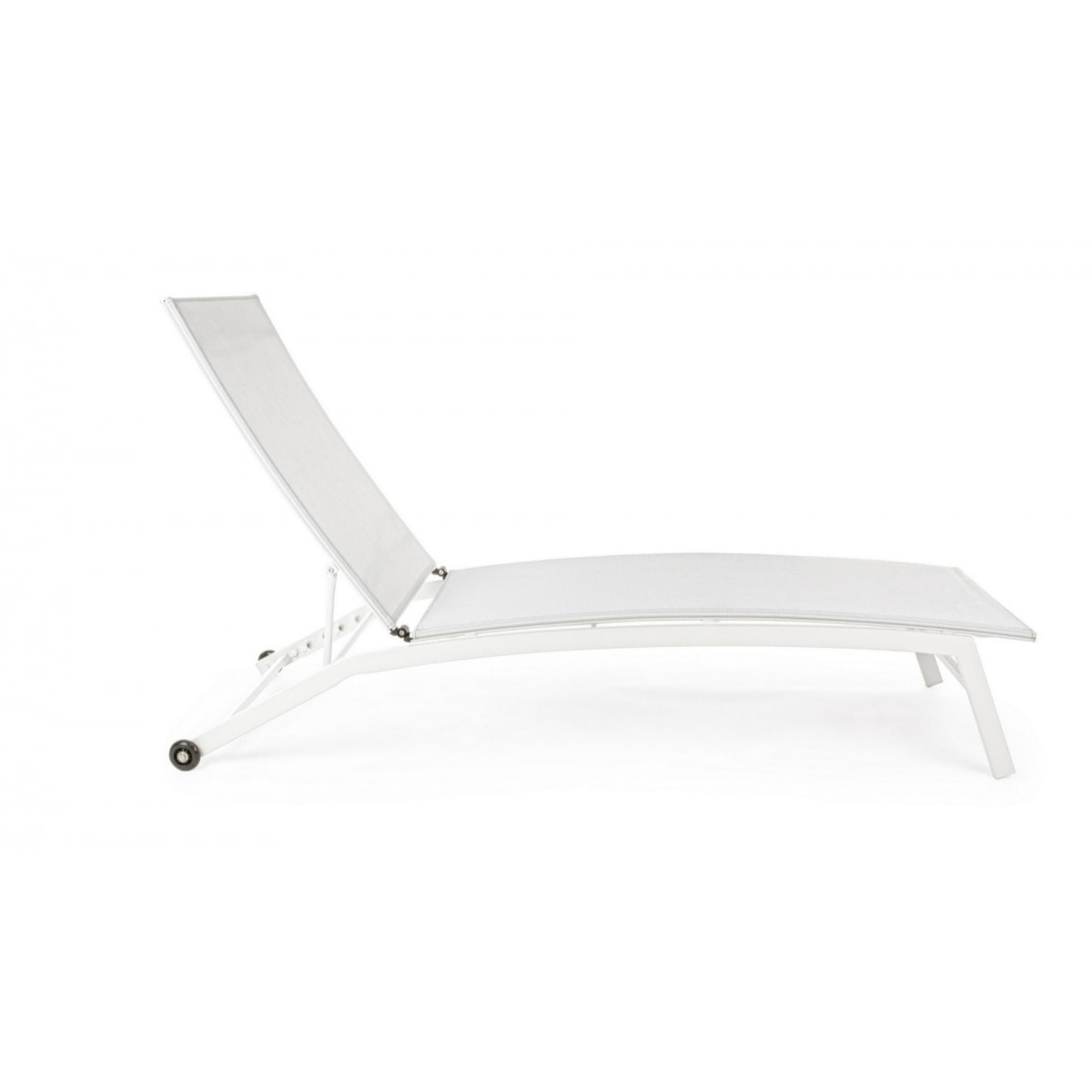 Lettino NILDAS reclinabile bianco