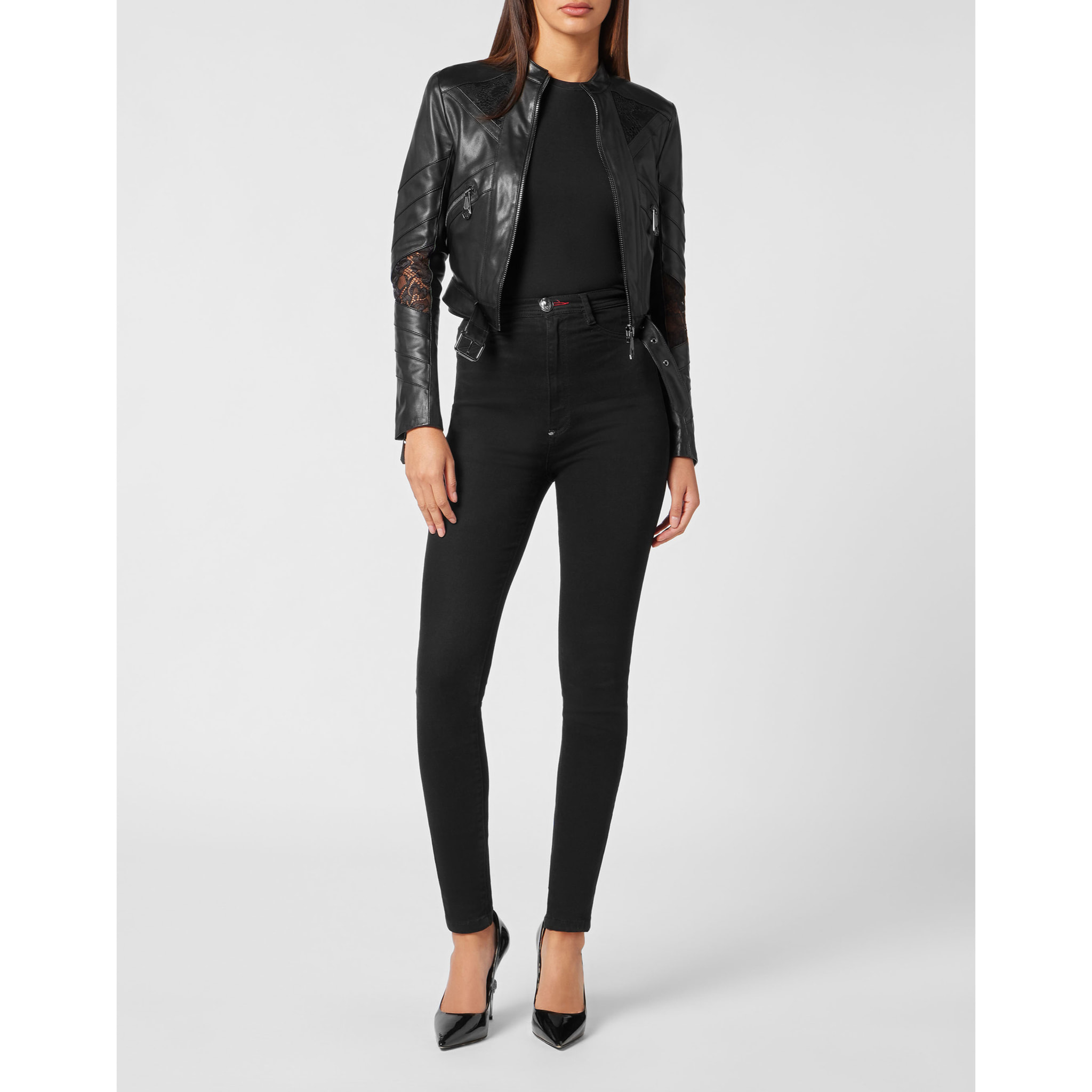 PHILIPP PLEIN Leather Biker