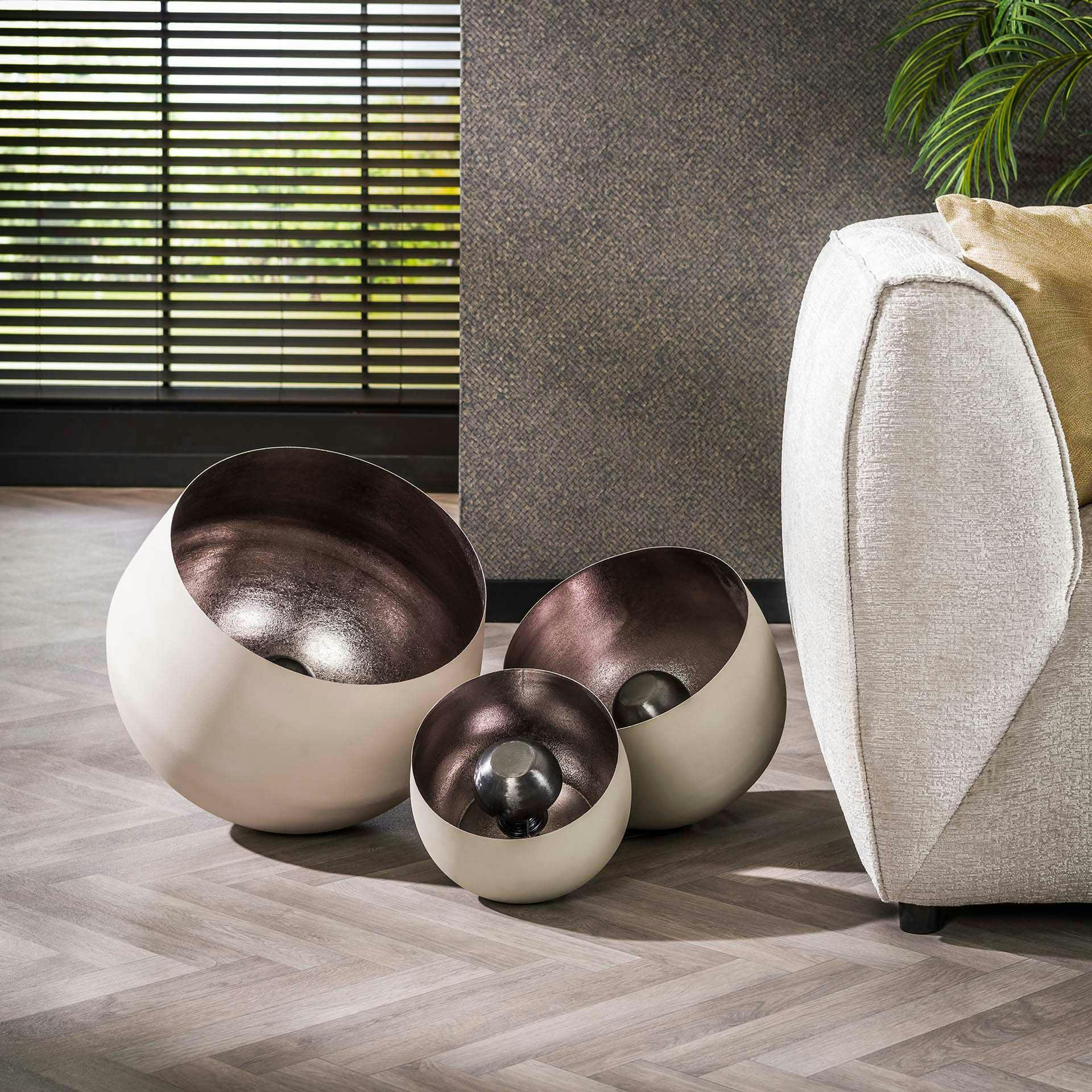 Lampe à poser cloche finition gris naturel ø 36 cm RALF
