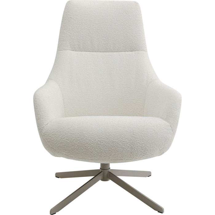 Fauteuil pivotant Mimi crème Kare Design