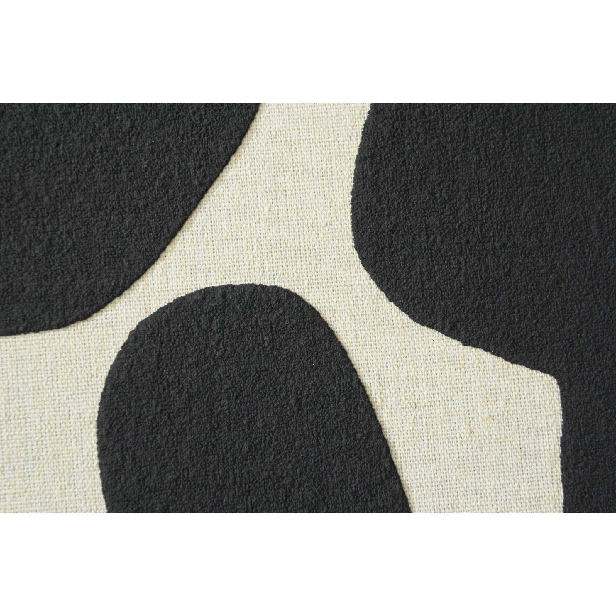 Cuadro Linen lino impresión 3D beige-negro 72x52x4 cm