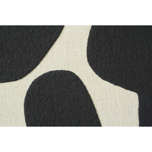Cuadro Linen lino impresión 3D beige-negro 72x52x4 cm