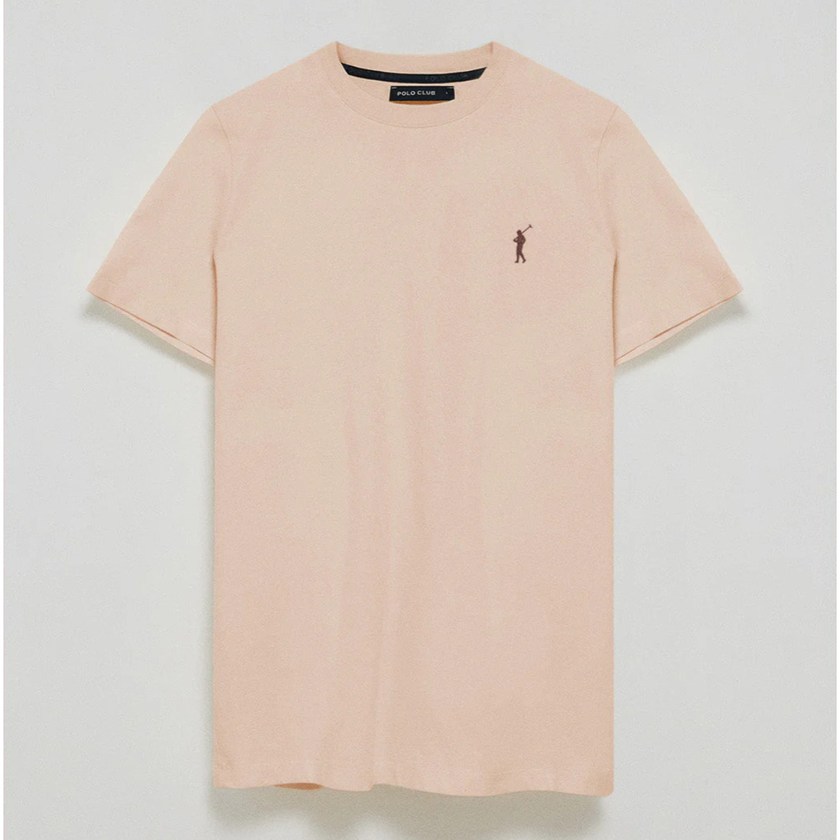 Camiseta color maquillaje de cuello redondo y Big Rigby Go engomado